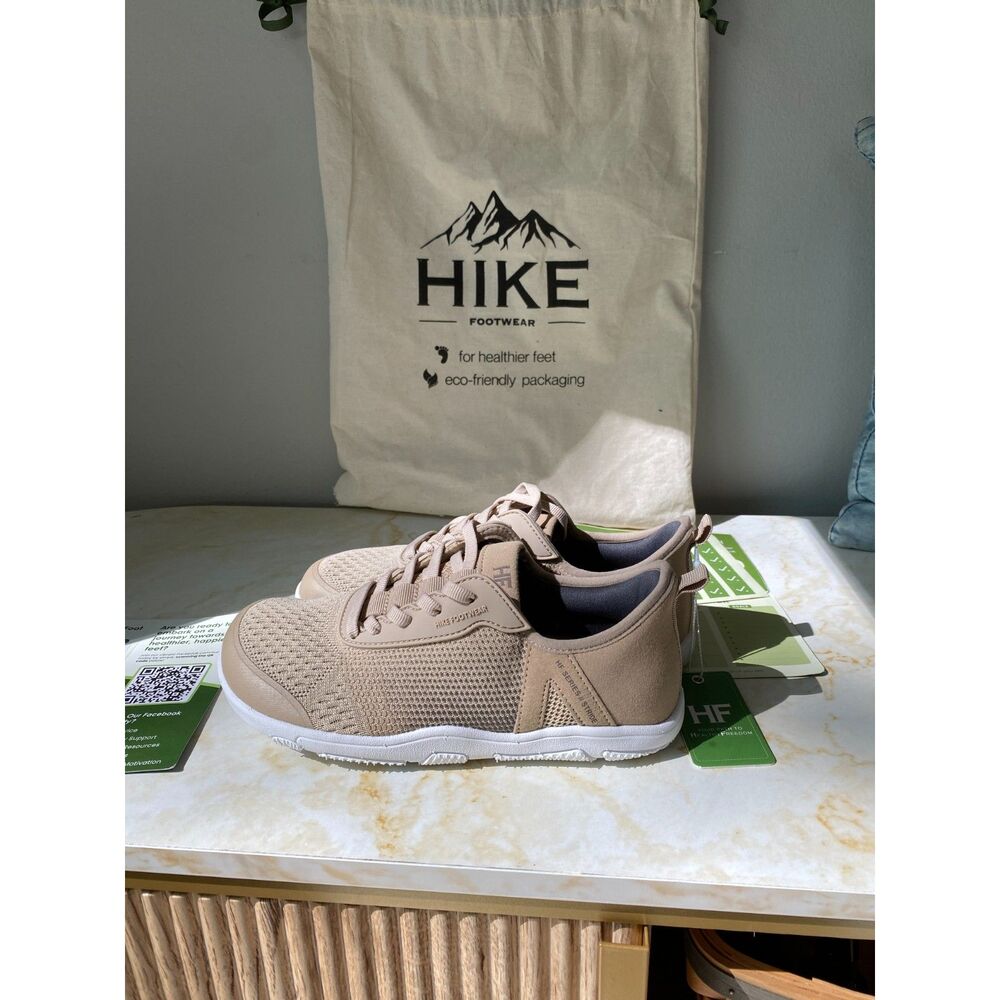 NWT Hike Footwear HF Stride – Hands-Off & Ergonomic Barefoot Shoes Beige W's 6